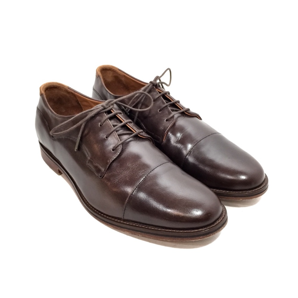 J SHOES Brown Leather Derby Shoes
